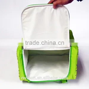 Green Color Canvas Camping Food Lunch Bag Can Cooler Bag thumbnail-5