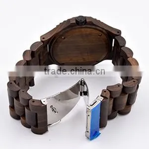 Hot Selling Japan Movement Quartz Wood Watch thumbnail-3