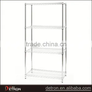 4 Tier Chrome Wire Wall Shelf thumbnail-1