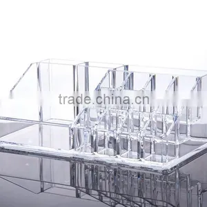High Quality Low Price Clear Acrylic Cosmetic Display Case With Drawer thumbnail-4