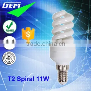 2700-6500K E14 E27 B22 T2 T3 Tube 11W Full Spiral Energy Saving Lamps thumbnail-1