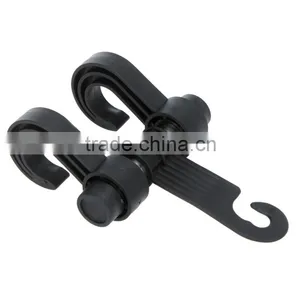 2 in 1 Hook Car Seat Headrest Hanger Holder Bags Organizer Black thumbnail-3