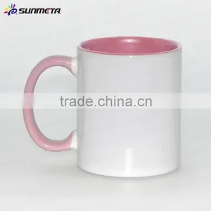 Wholesale White Blank Outside and Color Inside Ceramic Sublimation Mug thumbnail-4