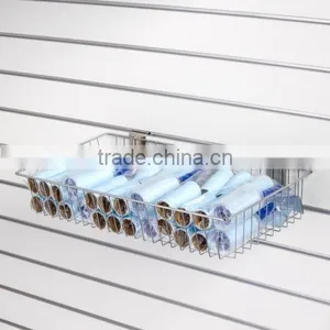 Metal Chrome 300 x 600 x 300mm Slatwall Basket thumbnail-2