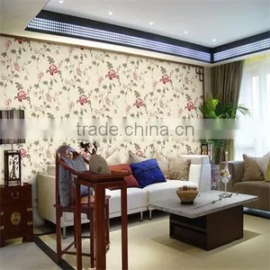 Wholesale Deep Embossed Flower Design Decorative Vinyl /pvc Wallpaper thumbnail-1