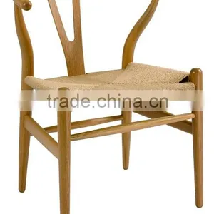 Wood Wishbone Chair thumbnail-1