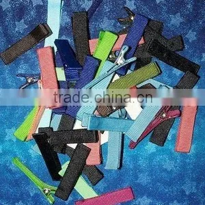 Single Prong Grosgrain Ribbon Full Lined Alligator Hair Clip (FCK-100960030-B) thumbnail-1