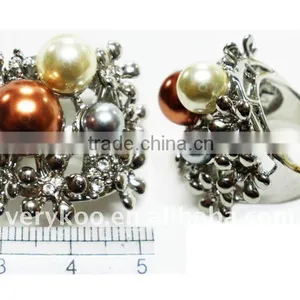 Pearl Flower Imitation Alloy Ring (FCK-11235) thumbnail-1