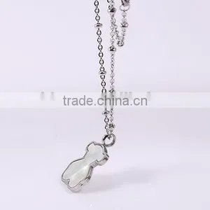 New Modern Model Vogue Bear Pendant Silver Chain Fascinating Necklace thumbnail-1