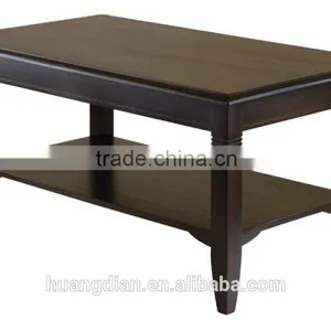 Factory Price Modern Black Long Solid Wood Dining Room Coffee Table thumbnail-1