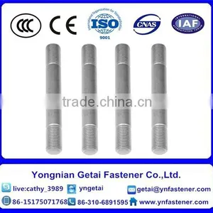 Double End Studs in Bolts, DIN933/931 H.D.G / Galvanized With Black /yellow Zinc Plated/blue White thumbnail-1