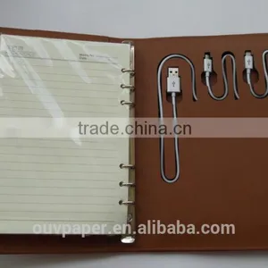 Agenda 2016 Notepad Charger for Phone Leather Diary thumbnail-2