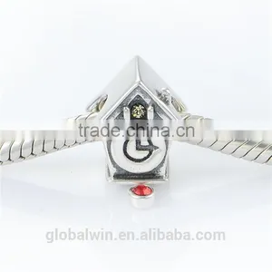 House Bead Landing Charms Wholesale European Charm Bracelet Necklace 100% Real 925 Sterling Silver S187 Best Gifts For You Or Fr thumbnail-2