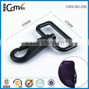 1.5 Inches Zinc Alloy Black Metal Snap Hook thumbnail-1