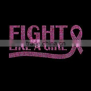 Custom Design Fight Cancer Hope Ribbon Rhinestone Iron On Transfer thumbnail-1