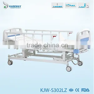 Central Locking Castors Modern Manual 3 Function Shake Hospital Bed in Pakistan thumbnail-3