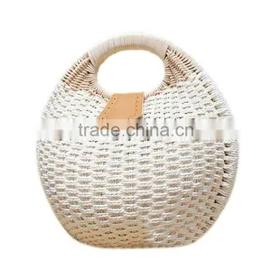 Snail's Nest Tote Handbag Summer Beach Small Brand Straw Bags Women's Handbag Rattan Bag thumbnail-5