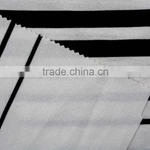 High Quality Polyester Viscose Spandex Stripe Ponte Roma Fabric Textile thumbnail-2