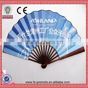 Custom Printing Chinese Traditional Hand Hold Bamboo Cloth Fan thumbnail-4