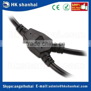 Wholesale Hot Sale Electrical Cable Nema 5-15p Plug Male to 2 x Nema 5-15r Female 2-Outlet AC Power Y Splitter Cord Power Cable thumbnail-3