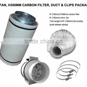 6in Fan,H300mm Carbon Filter,duct,clip thumbnail-1