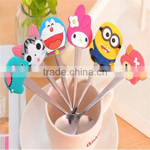 100% Food Grade Flexible Silicone Baby Spoon With Custom Logo thumbnail-4