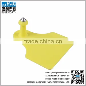 2# Yellow Poultry Tpu Plastic Ear Tags for Pigs With Metal Pin thumbnail-1