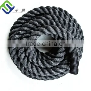 2 Inch Black Polydacron Training Ropes / Battle Ropes for Body Fitness thumbnail-2