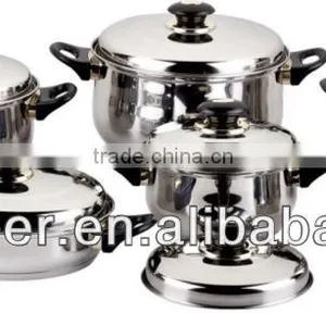 12pcs Kitchen Stainless Steel Dishwasher Safe Cookware Set thumbnail-1