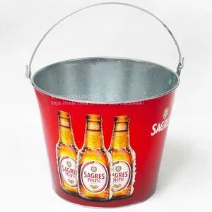 Sedex Factory Galvanized Tin Ice Bucket Beer Bucket thumbnail-1