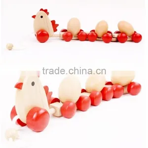 Chicken and Egg Pull Along Toy;classic Wooden Construction for Hours of Fun thumbnail-5