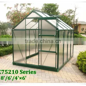 Mini Conservatory Greenhouse With Aluminium Frame and Polycarbonte Sheet HX75214G thumbnail-1