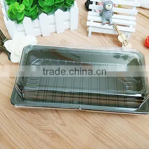 Food Garde Disposable PS Black Food Package Box Plastic With Lid thumbnail-1