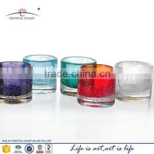 Bulk Hand Blown Replacement Bubble Clear Glass Tealight Candle Holder thumbnail-2