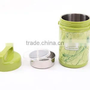 Wholesale Stock Small Order With Handle Double Layers All Steel Tankbento Boxes thumbnail-3