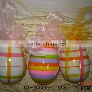 Porcelain Ware Crafts and Gifts ,3''-4''blue and White Porcelain Egg With Stand thumbnail-1