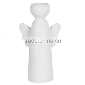 White Ceramic Candle Holder With Wings (small Ver) thumbnail-1