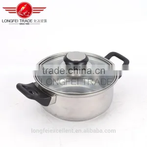 011274 High Quality Unique Handle Popular Steel Sets Cheap Hot Sale Stainless Steel Cookware thumbnail-3
