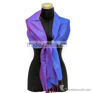 Authentic Silk Scraft, 100% Handmade in Vietnam, Dyed Color, Various Pattern thumbnail-1