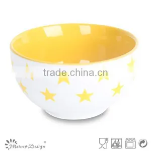 Solid Glaze Ceramics Cereal Bowl With Star thumbnail-3