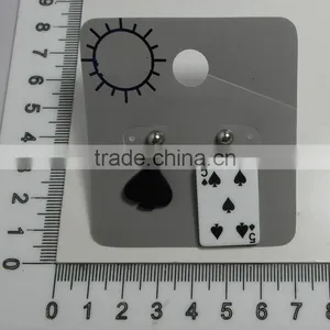 2016 Fashion Ear Ring With Poker Pendant, Poker Ear Ring, New Design in Poker Ear Ring, Popular Poker Ear Ring thumbnail-2