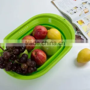 Silicone Square Shaped Collapsible Wash Basin,storage Bowl thumbnail-1