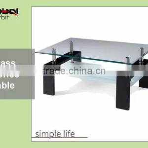 High Quality Living Room French Style Bentwood Glass Console Table thumbnail-6