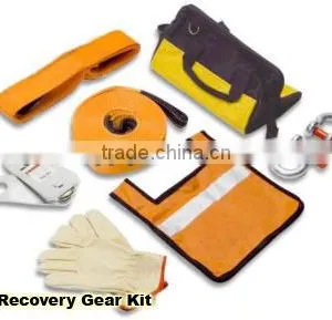 4x4/4wd/off Road 8 Pcs Recovery Kit(bow Shackles, Snatch Block, Gloves, Straps, Winch Damper, Carry Bag) thumbnail-1
