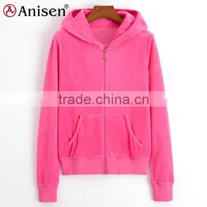 Oem Service Custom Women Hoodies Sports Suit Coat thumbnail-2