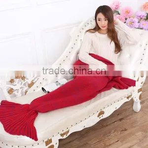 Wholesale 2016 High Quality Winter Knitted Mermaid Tail Blanket thumbnail-5