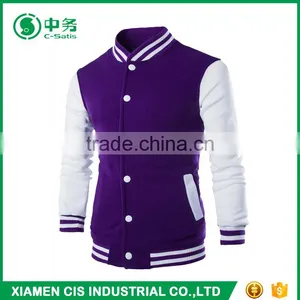 Hot Sale Custom Made Multi Color Stand Collar High School Unisex Varsity Jacket thumbnail-3