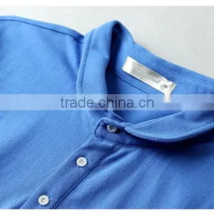 High Quality Adults Short Sleeve Plain Pure Color Mixed Sizes Stock Custom Blue 160g 100% Pique Cotton Polo t Shirt Men thumbnail-4
