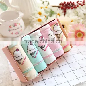 Hot Sale Ice Cream Cotton Underwear Cute Young Girls Panties Briefs Gift Box thumbnail-4