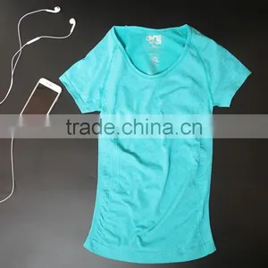Custom Gym T Shirt Compression Tights Women's Sport T-shirts Dry Quick Running Short Sleeve T-shirts Fitness Women Clothes Tees thumbnail-5